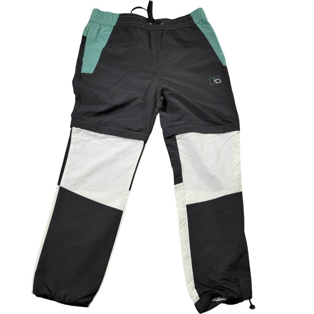 Russell Athletics Trac Pants Sz Large NWT Black/White/Green 521